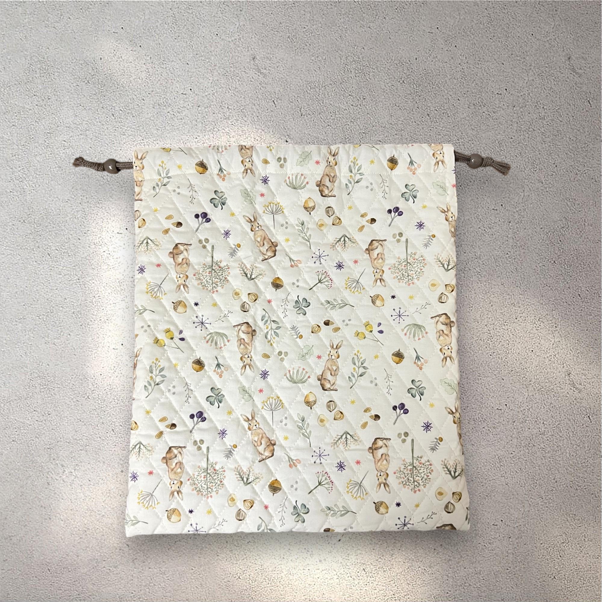 【入園入学6点セット】うさぎ柄/キルト生地/ナチュラル/シンプル/入園入学準備/♡ | 3枚目