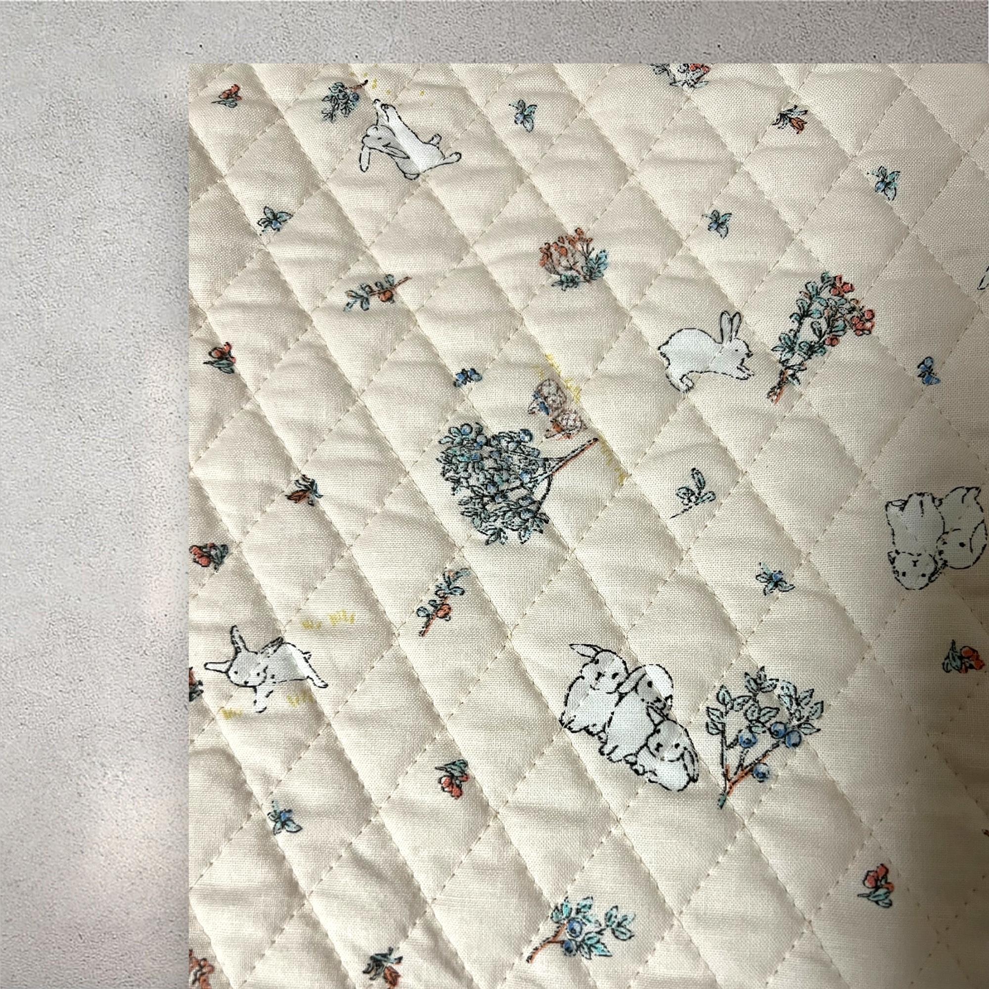 【入園入学6点セット】犬とうさぎ柄/キルト生地/ピンクベージュ/シンプル/入園入学準備/♡ | 11枚目