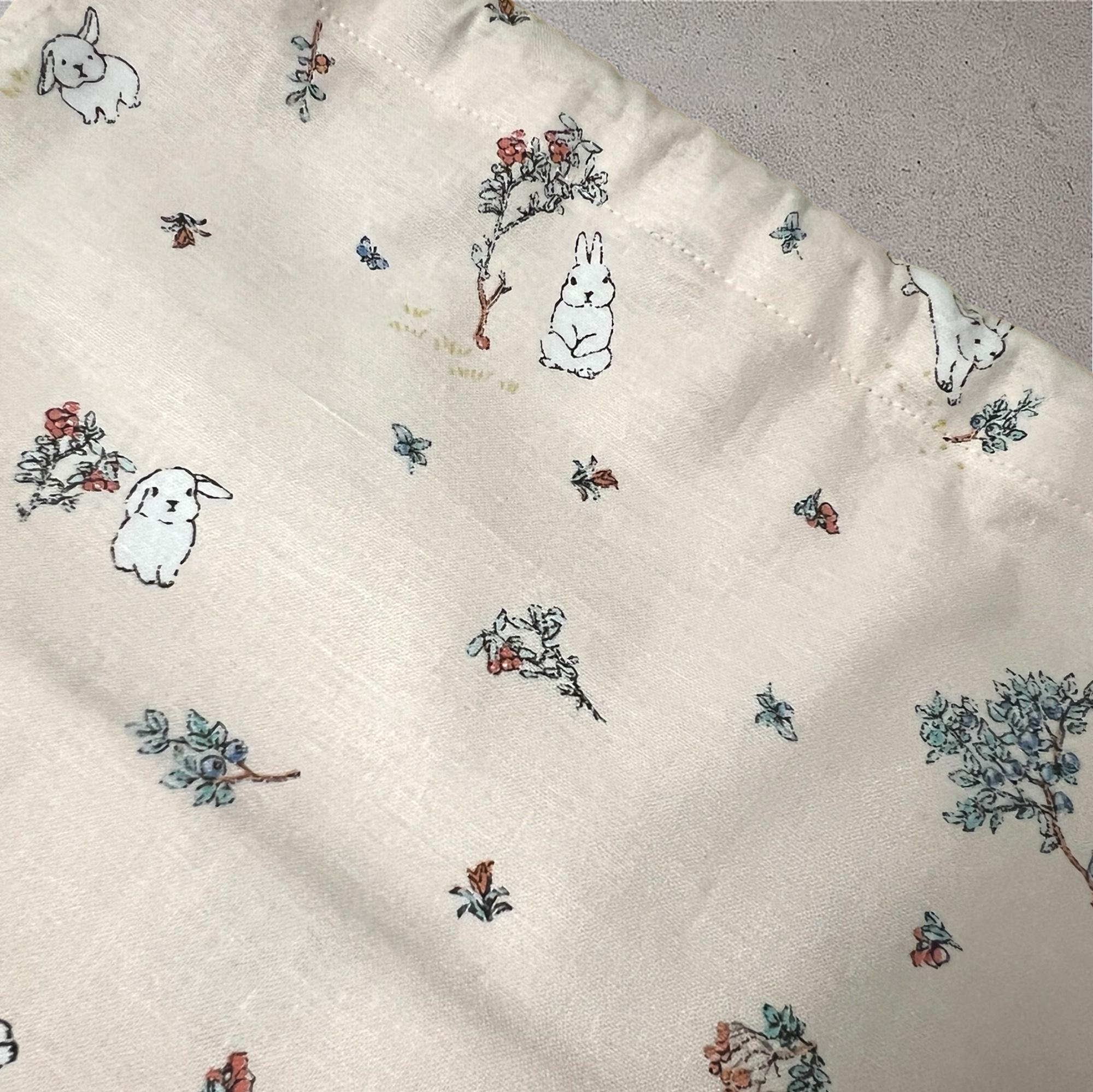 【入園入学6点セット】犬とうさぎ柄/キルト生地/ピンクベージュ/シンプル/入園入学準備/♡ | 12枚目