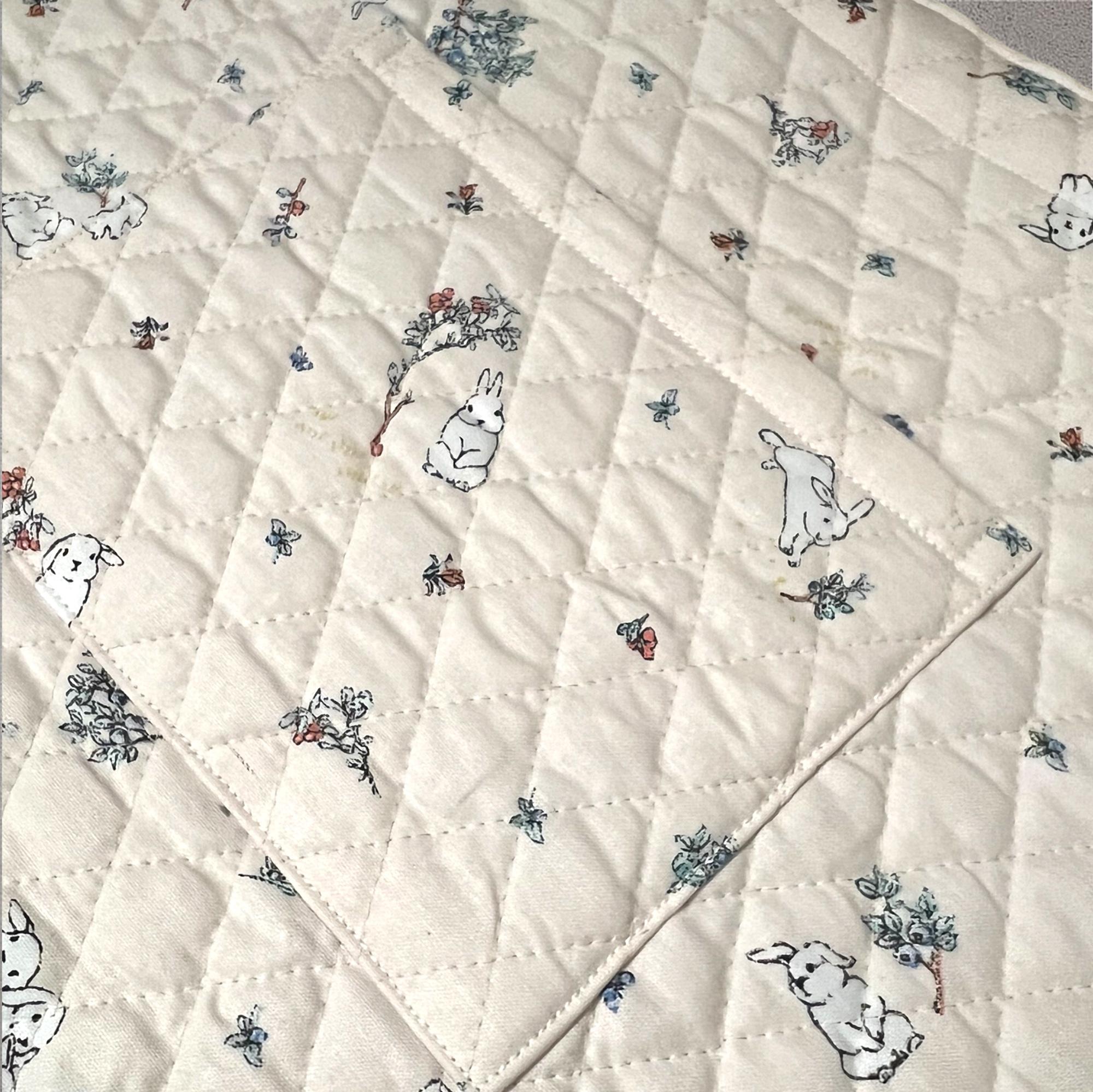 【入園入学6点セット】犬とうさぎ柄/キルト生地/ピンクベージュ/シンプル/入園入学準備/♡ | 10枚目