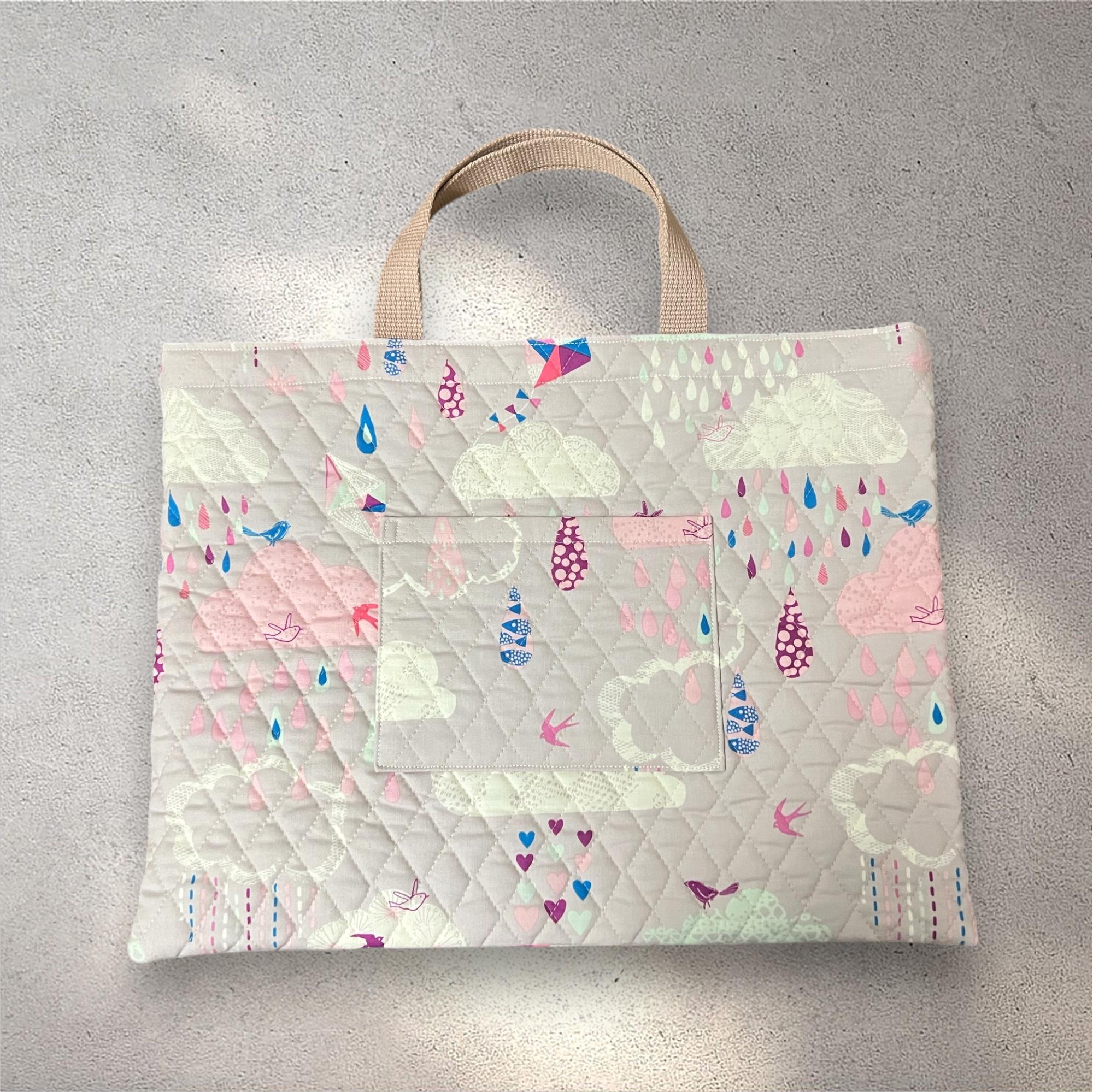 【入園入学6点セット】クラウド柄/キルト生地/紫ピンク/シンプル/入園入学準備/♡ | 2枚目