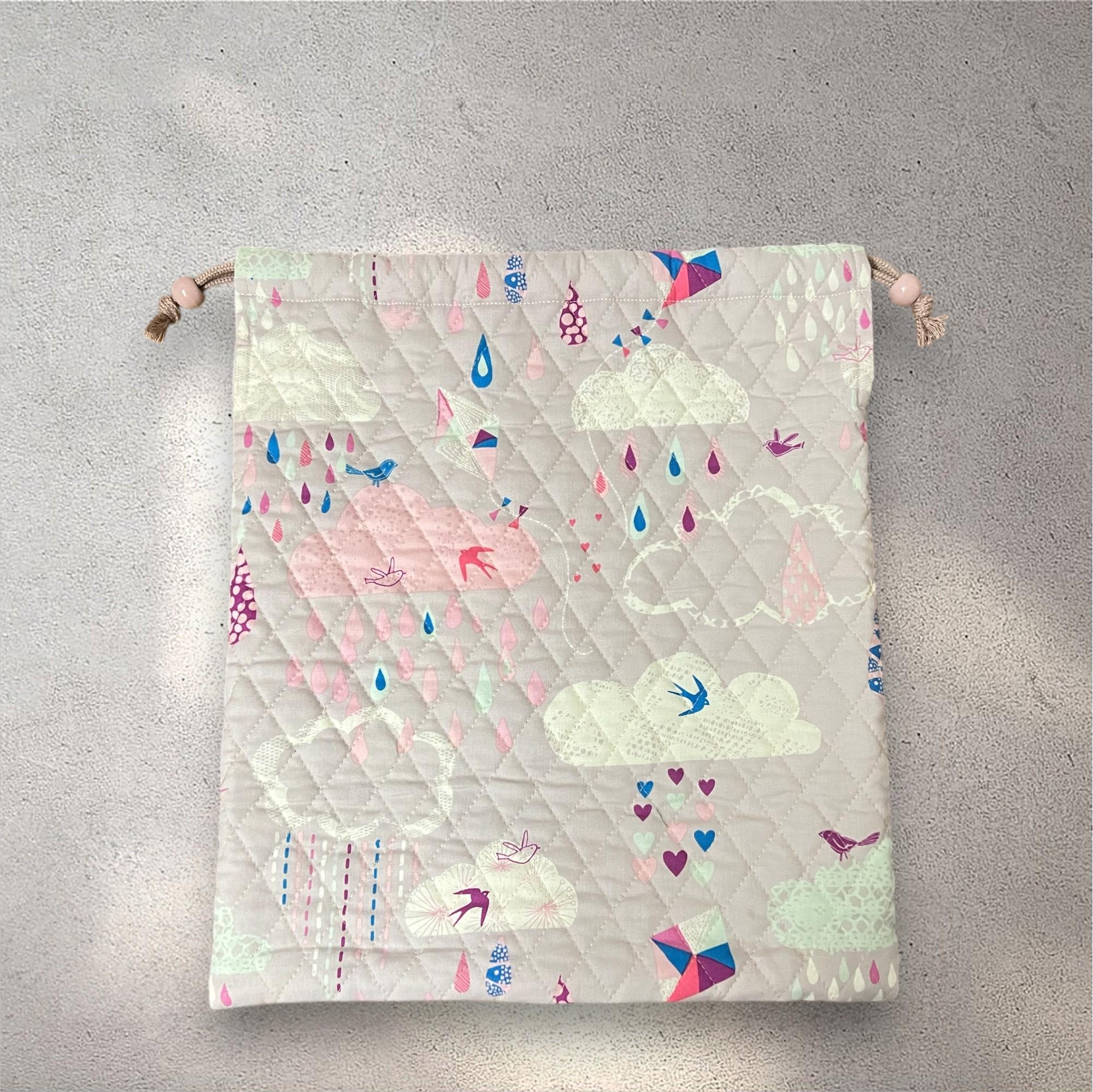 【入園入学6点セット】クラウド柄/キルト生地/紫ピンク/シンプル/入園入学準備/♡ | 3枚目