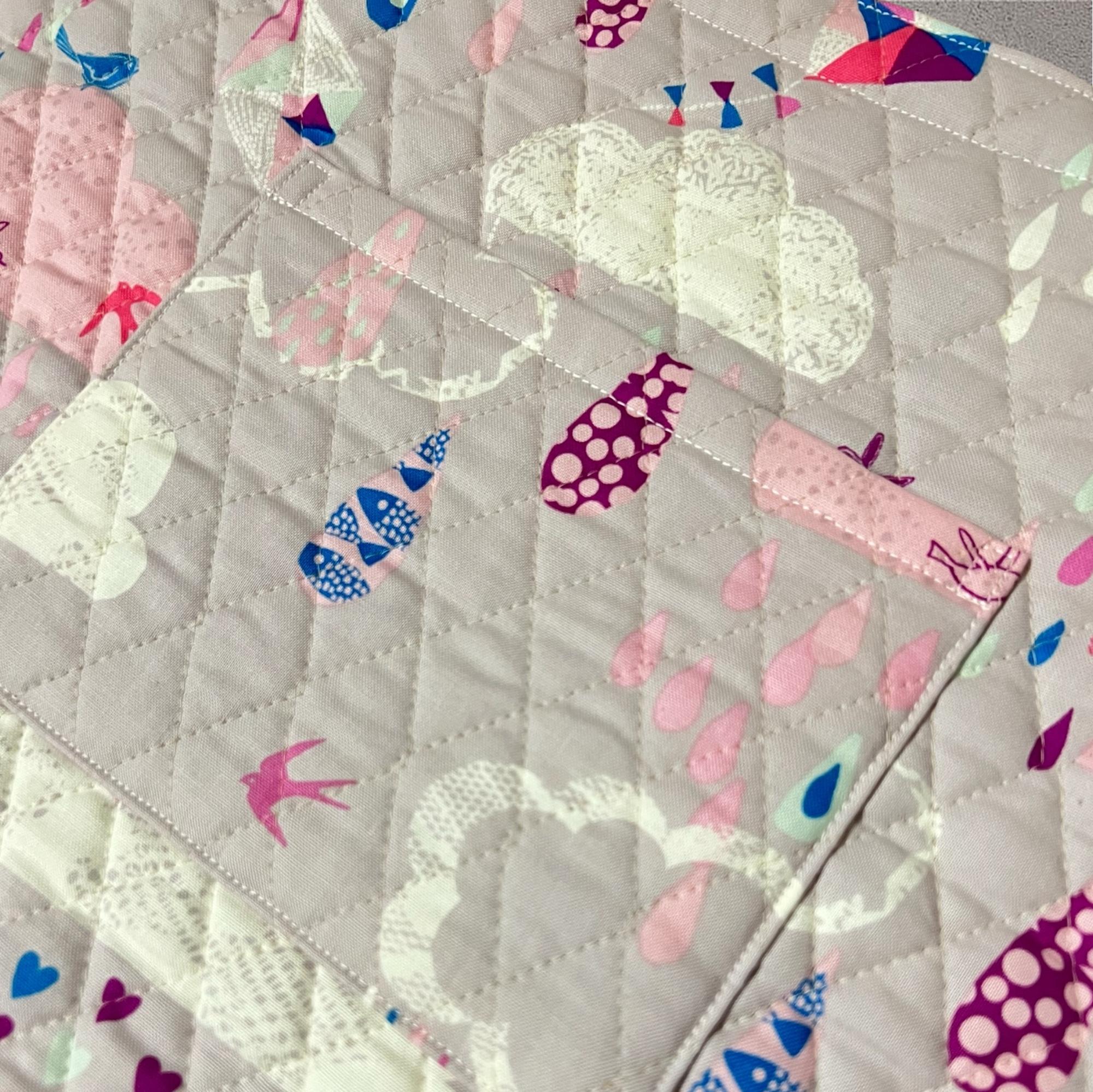 【入園入学6点セット】クラウド柄/キルト生地/紫ピンク/シンプル/入園入学準備/♡ | 10枚目