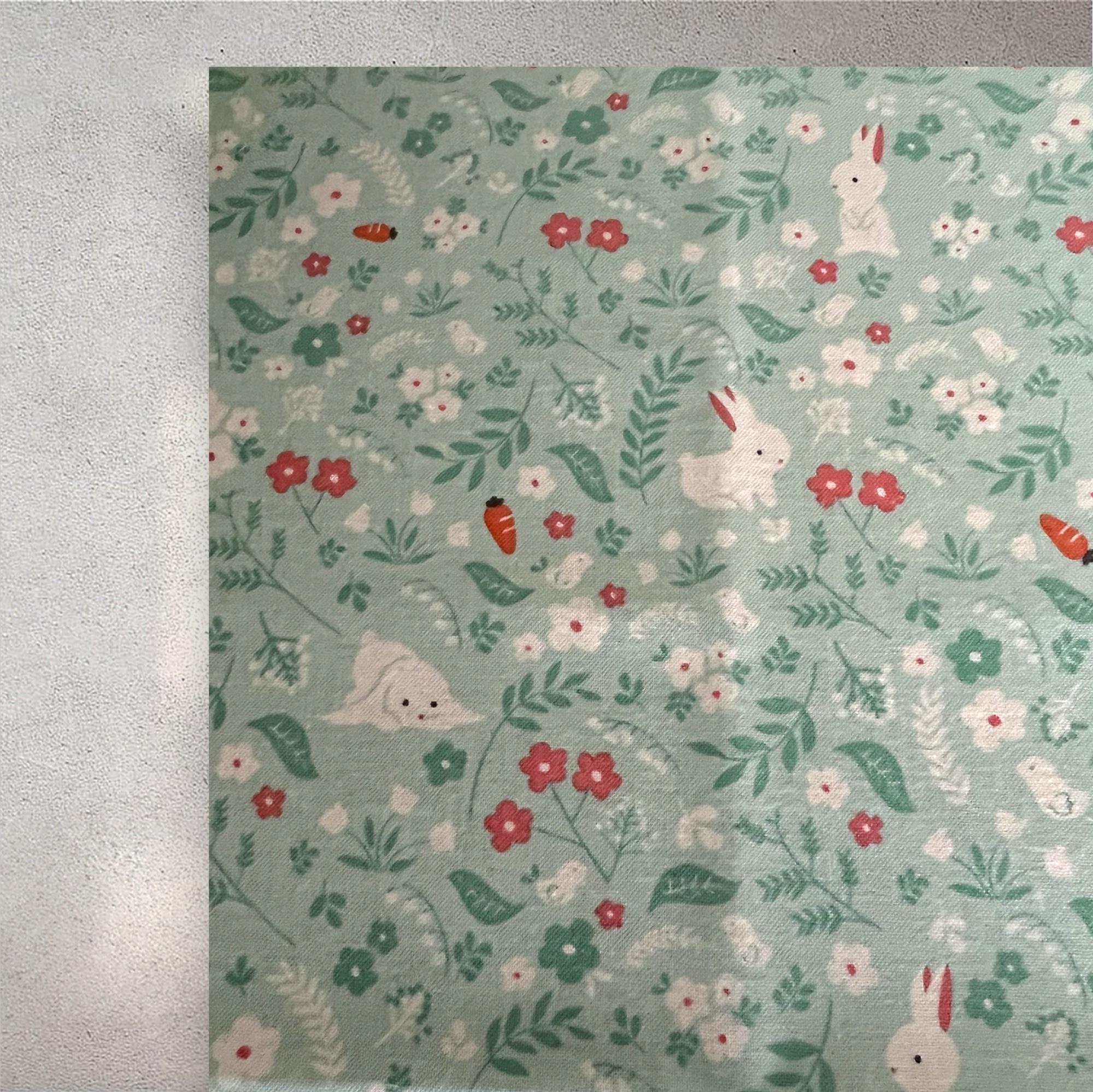 【入園入学6点セット】うさぎ柄/キルト生地/ミントブルー/シンプル/巾着フリル/入園入学準備/♡ | 11枚目