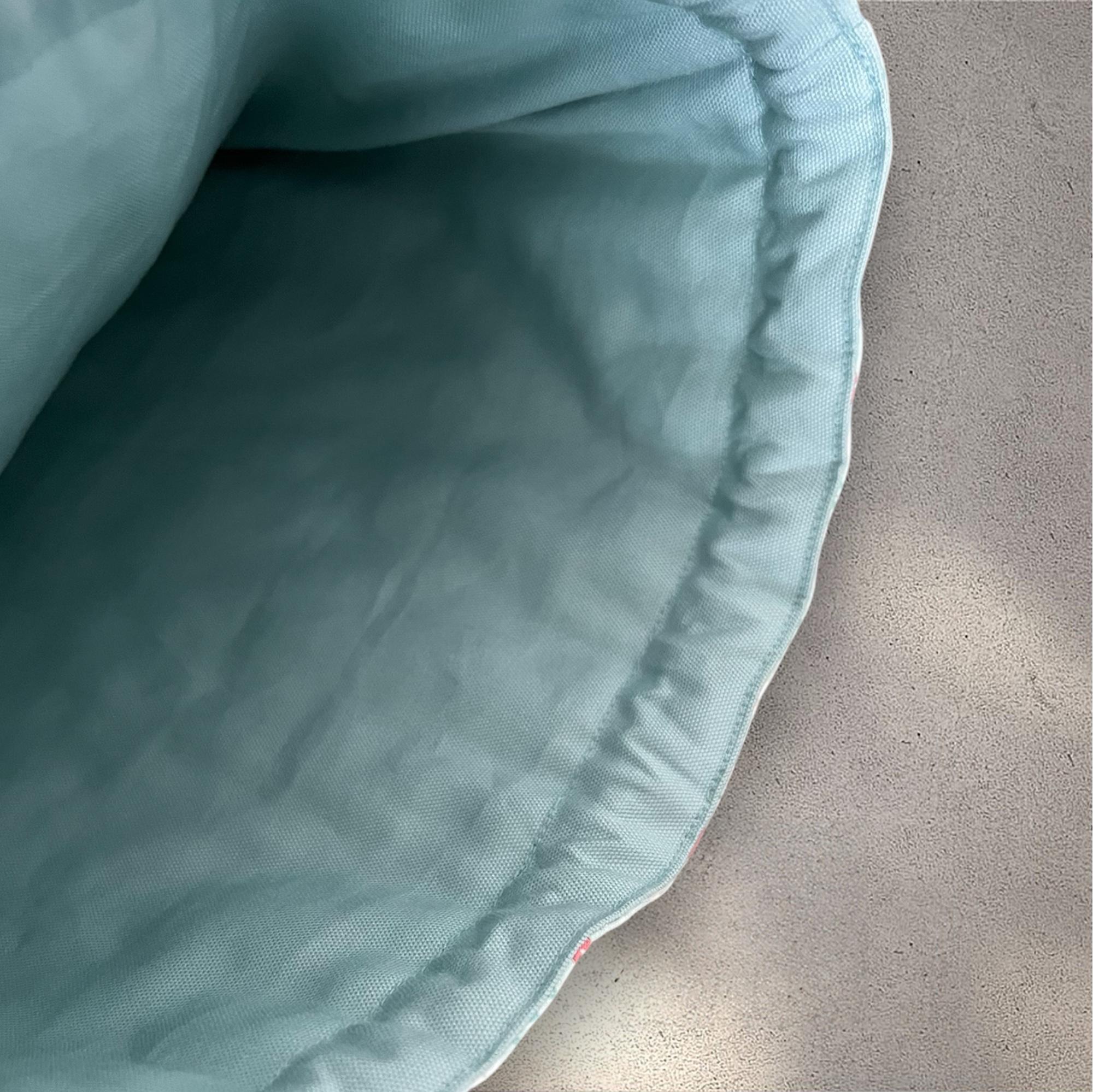 【入園入学6点セット】うさぎ柄/キルト生地/ミントブルー/シンプル/巾着フリル/入園入学準備/♡ | 8枚目